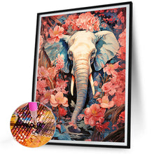 Load image into Gallery viewer, Diamond Painting - Full Round - Elephant among flowers (30*40CM)
