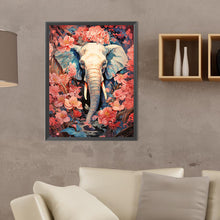 Load image into Gallery viewer, Diamond Painting - Full Round - Elephant among flowers (30*40CM)
