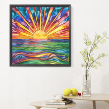 Load image into Gallery viewer, Diamond Painting - Full Round - Colorful sunset on the sea (30*30CM)
