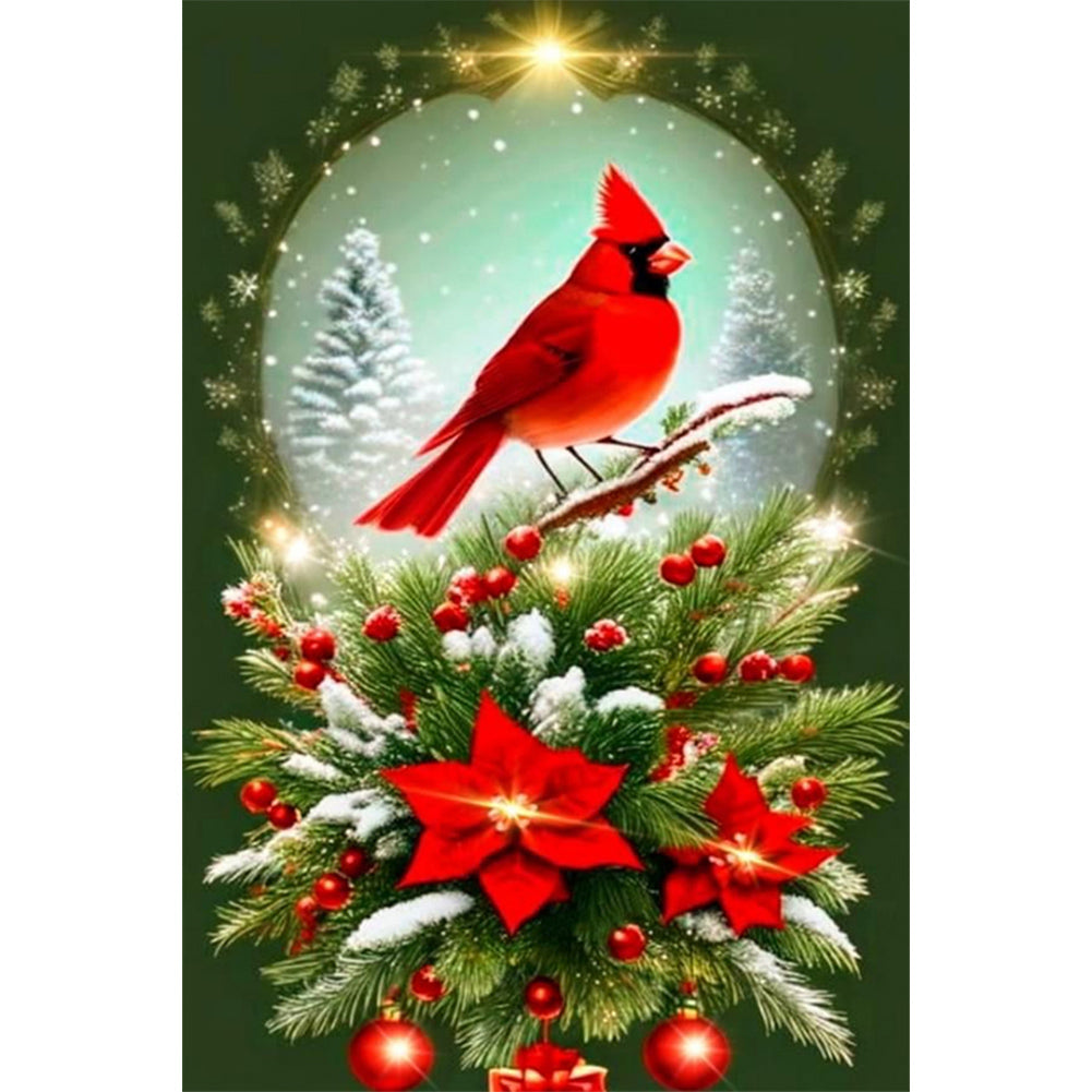 Diamond Painting - Full Round - cardinal on branch (40*60CM)