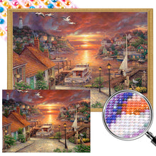 Load image into Gallery viewer, AB Diamond Painting - Full Round - seaside town (70*50CM)
