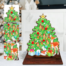 Load image into Gallery viewer, Wooden Desktop Diamond Art Kits Xmas Tree Diamond Painting Desktop Ornaments Kit
