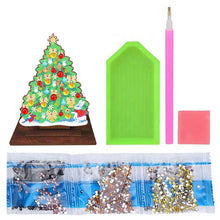 Load image into Gallery viewer, Wooden Desktop Diamond Art Kits Xmas Tree Diamond Painting Desktop Ornaments Kit
