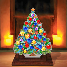 Load image into Gallery viewer, Wooden Desktop Diamond Art Kits Xmas Tree Diamond Painting Desktop Ornaments Kit
