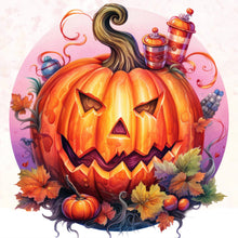 Load image into Gallery viewer, Diamond Painting - Full Round - holiday pumpkin (30*30CM)

