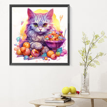 Load image into Gallery viewer, Diamond Painting - Full Round - candy cat (30*30CM)

