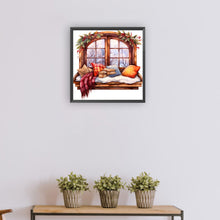 Load image into Gallery viewer, Diamond Painting - Full Round - winter window (30*30CM)
