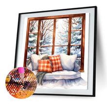Load image into Gallery viewer, Diamond Painting - Full Round - winter window (30*30CM)
