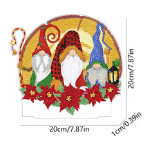 Load image into Gallery viewer, Round Diamond Painting Desktop Decor for Office Desktop Decor (Trunk Gnome Owl)
