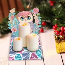 Load image into Gallery viewer, Round Diamond Painting Desktop Decor for Office Desktop Decor (Owl on a Branch)
