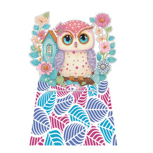 Load image into Gallery viewer, Round Diamond Painting Desktop Decor for Office Desktop Decor (Owl on a Branch)
