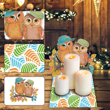 Load image into Gallery viewer, Round Diamond Painting Desktop Decor for Office Desktop (Travelling Resting Owl)
