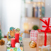 Load image into Gallery viewer, Round Diamond Painting Desktop Decor for Office Desktop (Travelling Resting Owl)
