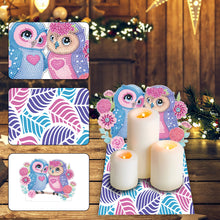 Load image into Gallery viewer, Round Diamond Painting Desktop Decorations for Office Desktop Decor (Happy Owl)
