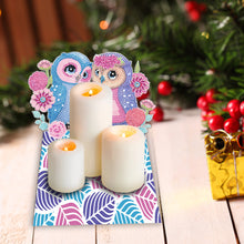 Load image into Gallery viewer, Round Diamond Painting Desktop Decorations for Office Desktop Decor (Happy Owl)
