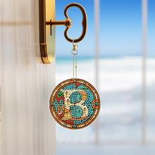 Load image into Gallery viewer, A-Z 26 Letters Double Sided Special Shape Diamond Painting Keychain Pendant (B)
