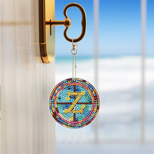 Load image into Gallery viewer, A-Z 26 Letters Double Sided Special Shape Diamond Painting Keychain Pendant (Z)
