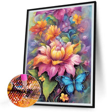 Load image into Gallery viewer, Diamond Painting - Full Round - Bouquet with butterflies (30*40CM)
