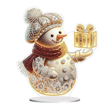 Load image into Gallery viewer, Acrylic Winter Snowman Special Shape+Round Diamonds Painting Desktop Decorations
