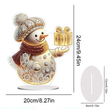 Load image into Gallery viewer, Acrylic Winter Snowman Special Shape+Round Diamonds Painting Desktop Decorations
