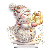 Load image into Gallery viewer, Acrylic Winter Snowman Special Shape+Round Diamonds Painting Desktop Decorations
