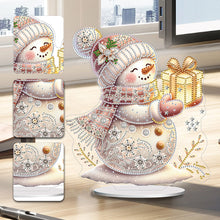 Load image into Gallery viewer, Acrylic Winter Snowman Special Shape+Round Diamonds Painting Desktop Decorations
