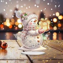 Load image into Gallery viewer, Acrylic Winter Snowman Special Shape+Round Diamonds Painting Desktop Decorations
