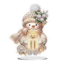 Load image into Gallery viewer, Acrylic Winter Snowman Special Shape+Round Diamonds Painting Desktop Decorations
