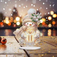 Load image into Gallery viewer, Acrylic Winter Snowman Special Shape+Round Diamonds Painting Desktop Decorations
