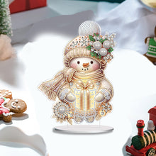 Load image into Gallery viewer, Acrylic Winter Snowman Special Shape+Round Diamonds Painting Desktop Decorations
