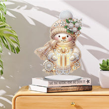 Load image into Gallery viewer, Acrylic Winter Snowman Special Shape+Round Diamonds Painting Desktop Decorations
