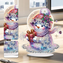 Load image into Gallery viewer, Acrylic Winter Snowman Special Shape+Round Diamonds Painting Desktop Decorations
