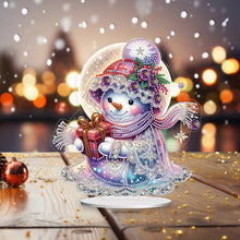 Load image into Gallery viewer, Acrylic Winter Snowman Special Shape+Round Diamonds Painting Desktop Decorations
