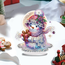 Load image into Gallery viewer, Acrylic Winter Snowman Special Shape+Round Diamonds Painting Desktop Decorations
