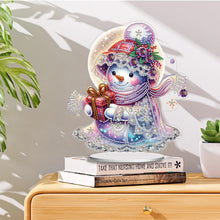 Load image into Gallery viewer, Acrylic Winter Snowman Special Shape+Round Diamonds Painting Desktop Decorations
