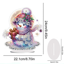 Load image into Gallery viewer, Acrylic Winter Snowman Special Shape+Round Diamonds Painting Desktop Decorations
