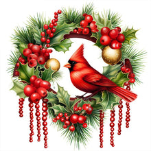 Load image into Gallery viewer, Diamond Painting - Full Round - Christmas cardinal (30*30CM)
