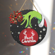 Load image into Gallery viewer, Christmas Wooden Merry Christmas Welcoming Words Crystal Hanging Home Wall Decor
