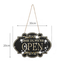 Load image into Gallery viewer, Wooden Shop Sign Open Closed 5D DIY Diamond Painting Dots Pendant for Wall Decor
