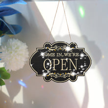 Load image into Gallery viewer, Wooden Shop Sign Open Closed 5D DIY Diamond Painting Dots Pendant for Wall Decor
