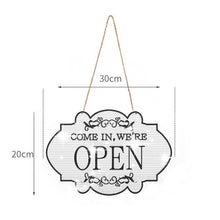 Load image into Gallery viewer, Wooden Shop Sign Open Closed 5D DIY Diamond Painting Dots Pendant for Wall Decor
