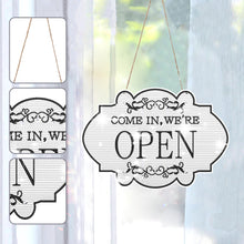 Load image into Gallery viewer, Wooden Shop Sign Open Closed 5D DIY Diamond Painting Dots Pendant for Wall Decor
