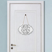 Load image into Gallery viewer, Wooden Shop Sign Open Closed 5D DIY Diamond Painting Dots Pendant for Wall Decor
