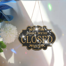 Load image into Gallery viewer, Wooden Shop Sign Open Closed 5D DIY Diamond Painting Dots Pendant for Wall Decor
