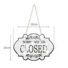 Load image into Gallery viewer, Wooden Shop Sign Open Closed 5D DIY Diamond Painting Dots Pendant for Wall Decor
