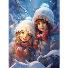 Load image into Gallery viewer, Diamond Painting - Full Round - Snowman child in the snow (30*40CM)
