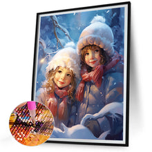 Load image into Gallery viewer, Diamond Painting - Full Round - Snowman child in the snow (30*40CM)
