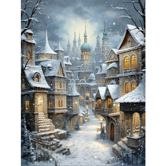 Diamond Painting - Full Round - winter exterior (30*40CM)