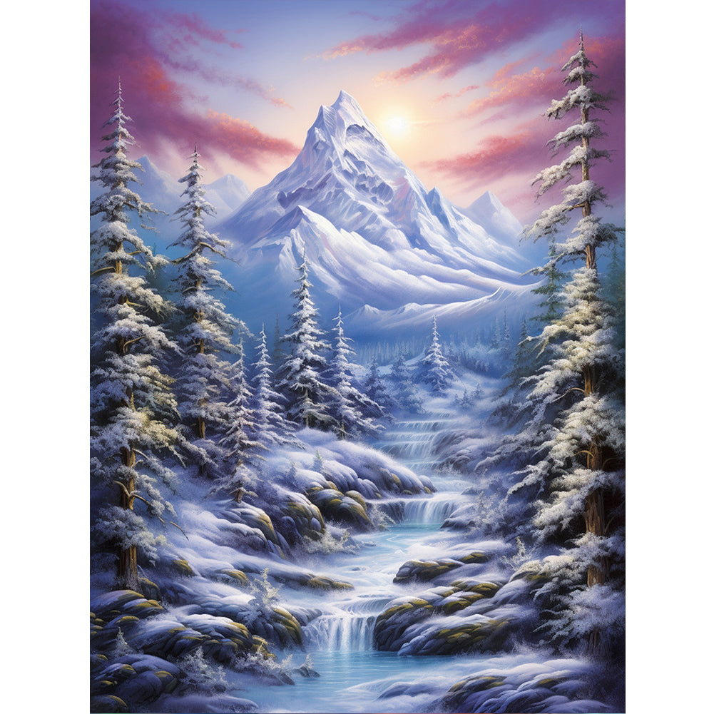 Diamond Painting - Full Round - winter exterior (30*40CM)