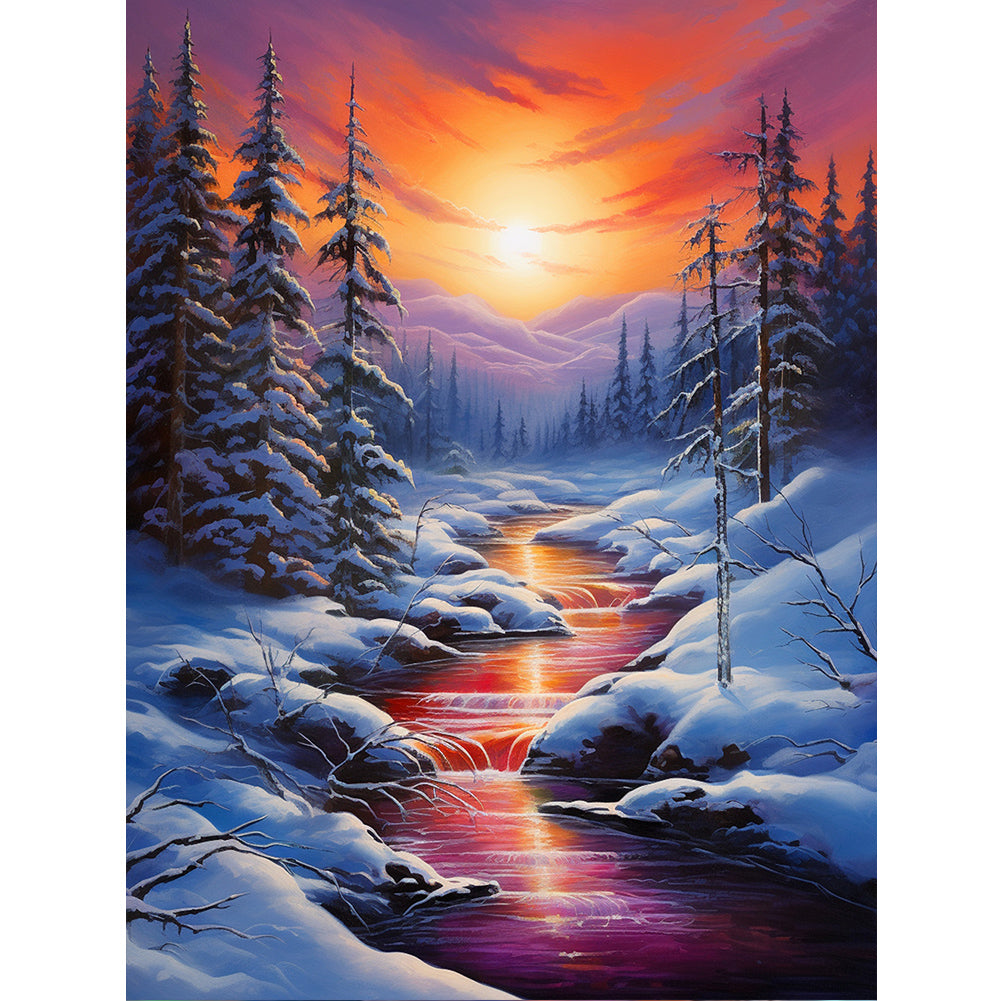 Diamond Painting - Full Round - winter exterior (30*40CM)